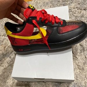 Very Rare Kyrie Irving AF1 clear toe sneakers.